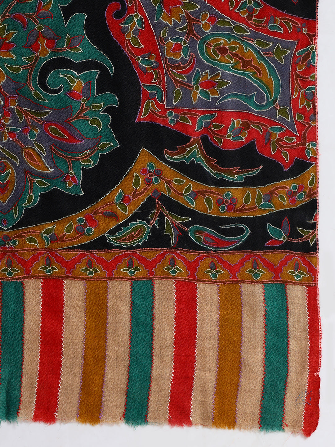Women's Handcrafted Pashmina Sozni Kalamkari Stole