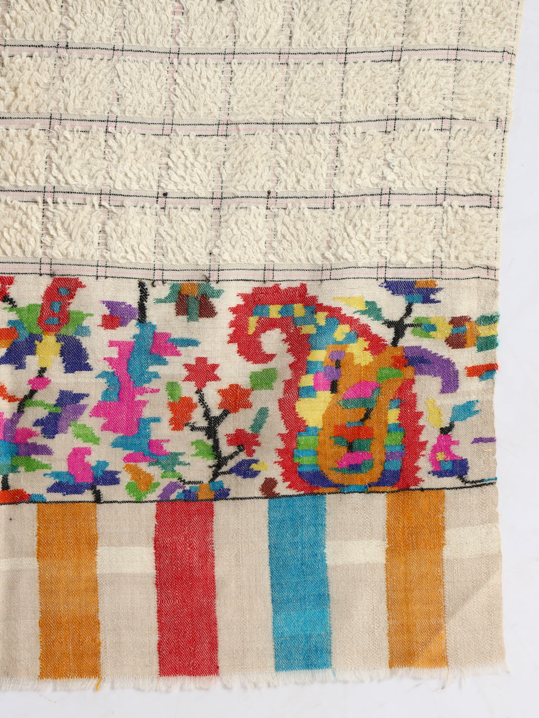 Women’s Handcrafted Kani Palla Pashmina Towel Shawl