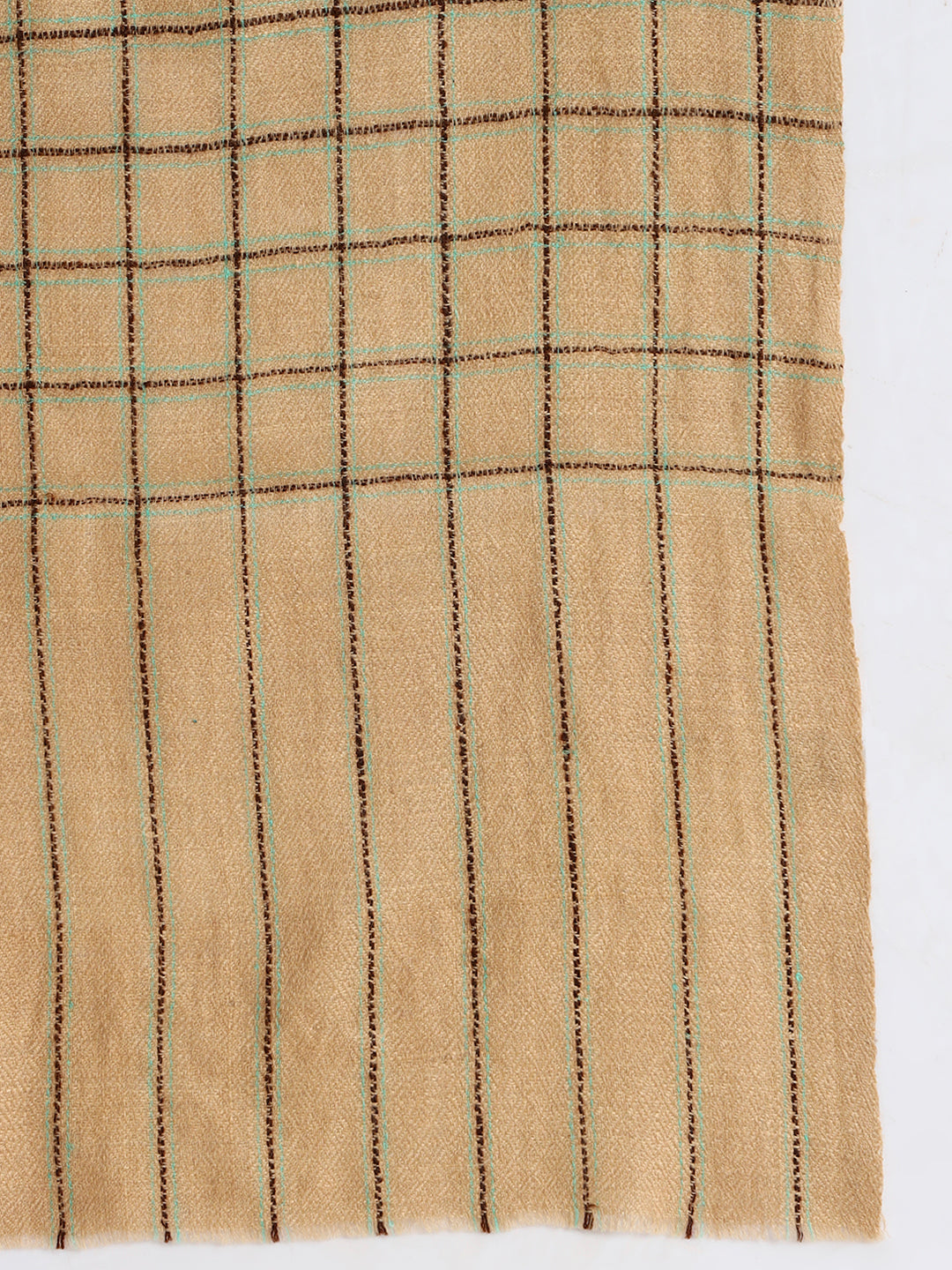 Handcrafted 100% Pashmina Check Stole