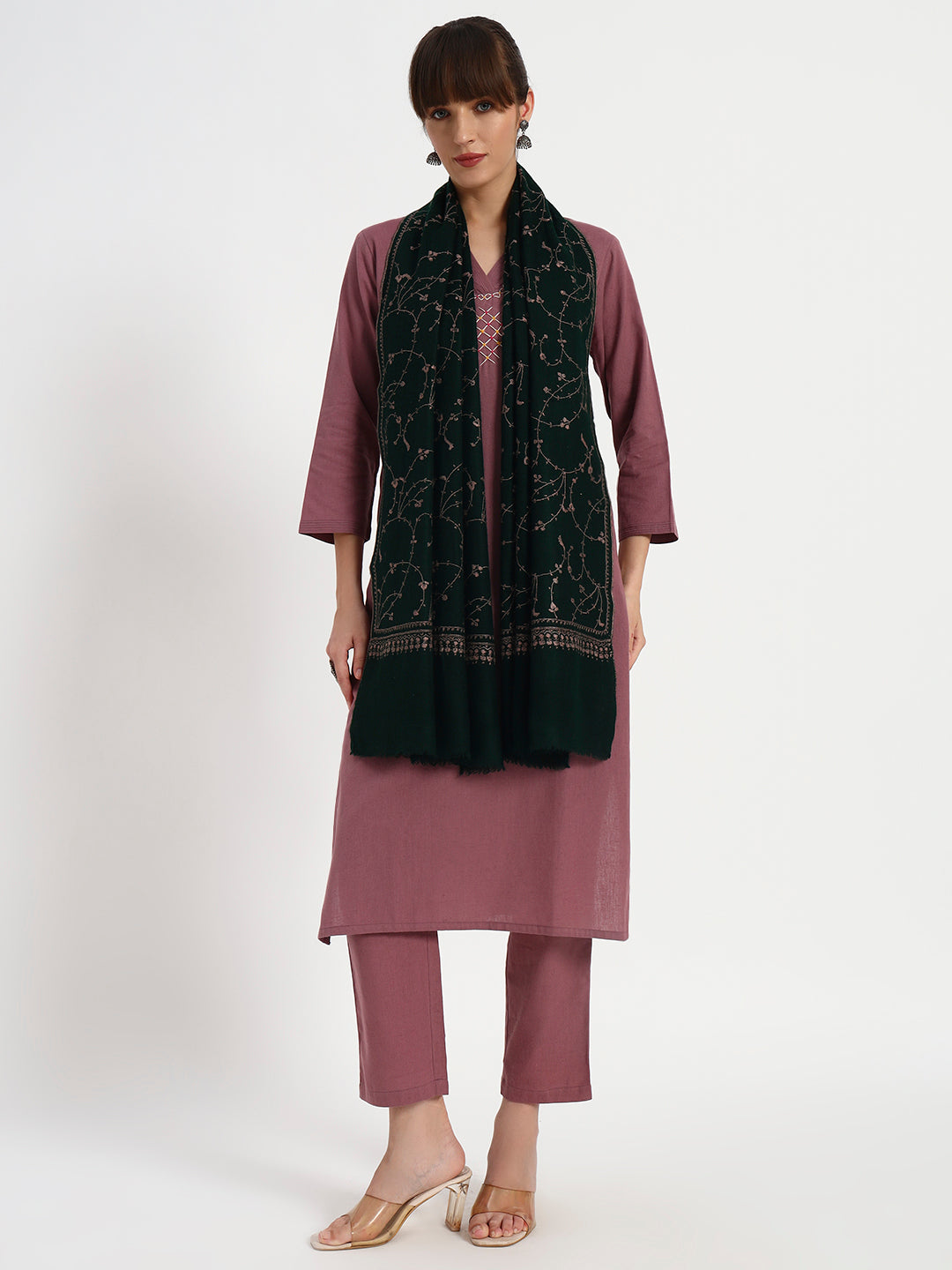 Women's Handcrafted Pashmina Sozni Jaal Stole