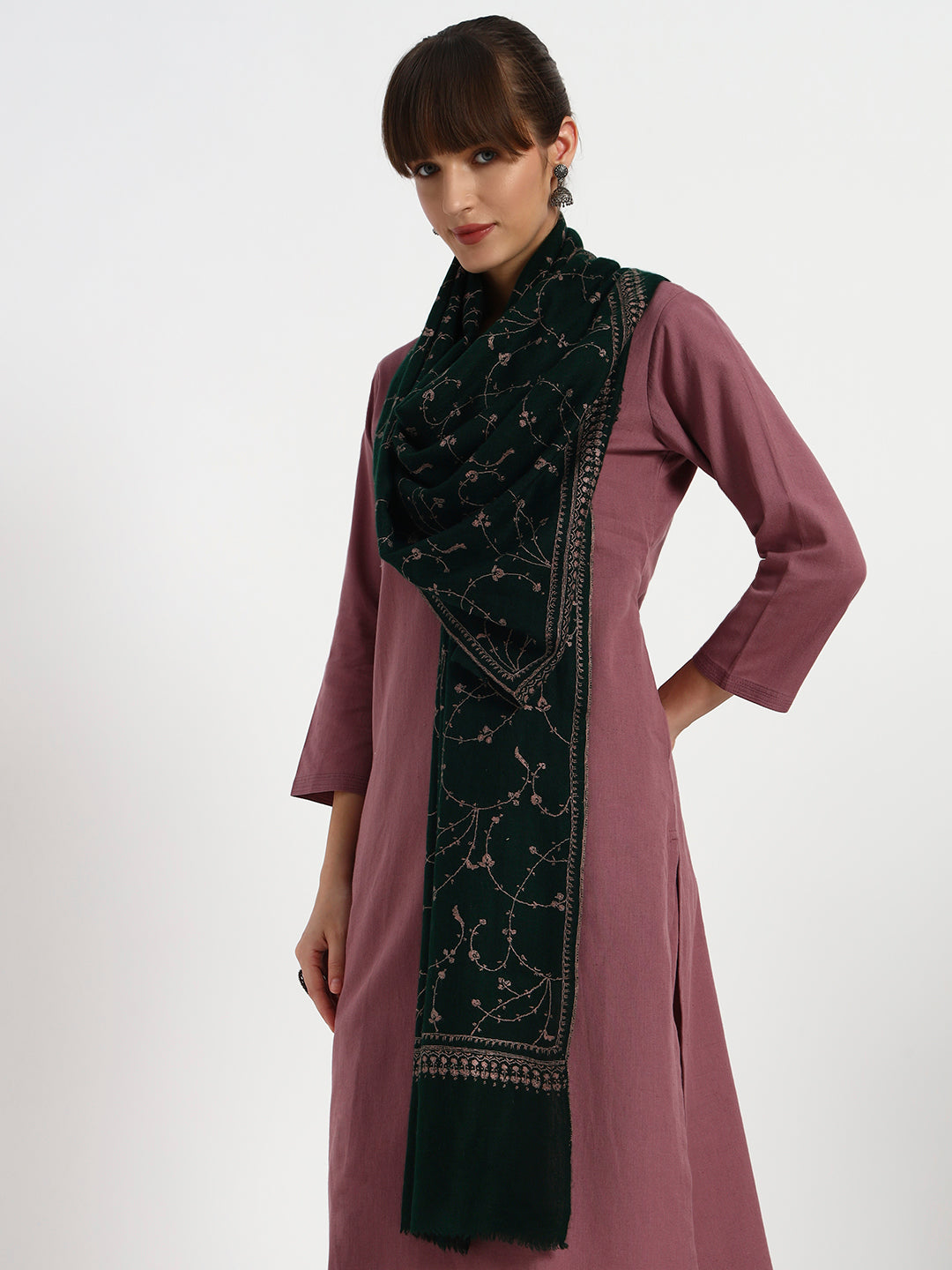 Women's Handcrafted Pashmina Sozni Jaal Stole