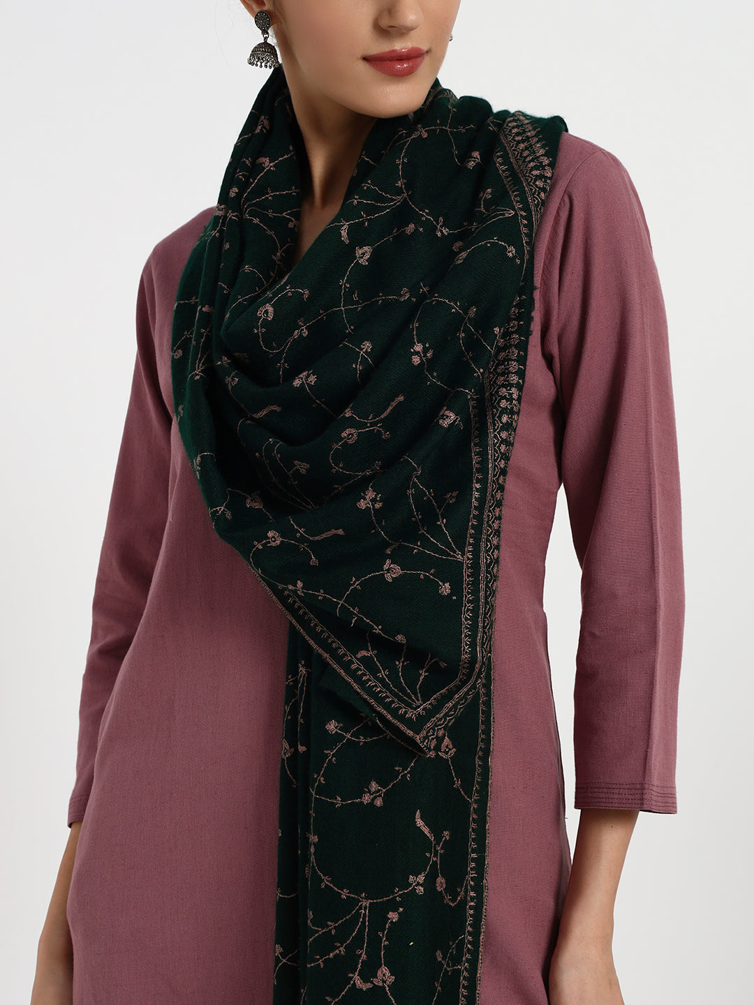 Women's Handcrafted Pashmina Sozni Jaal Stole