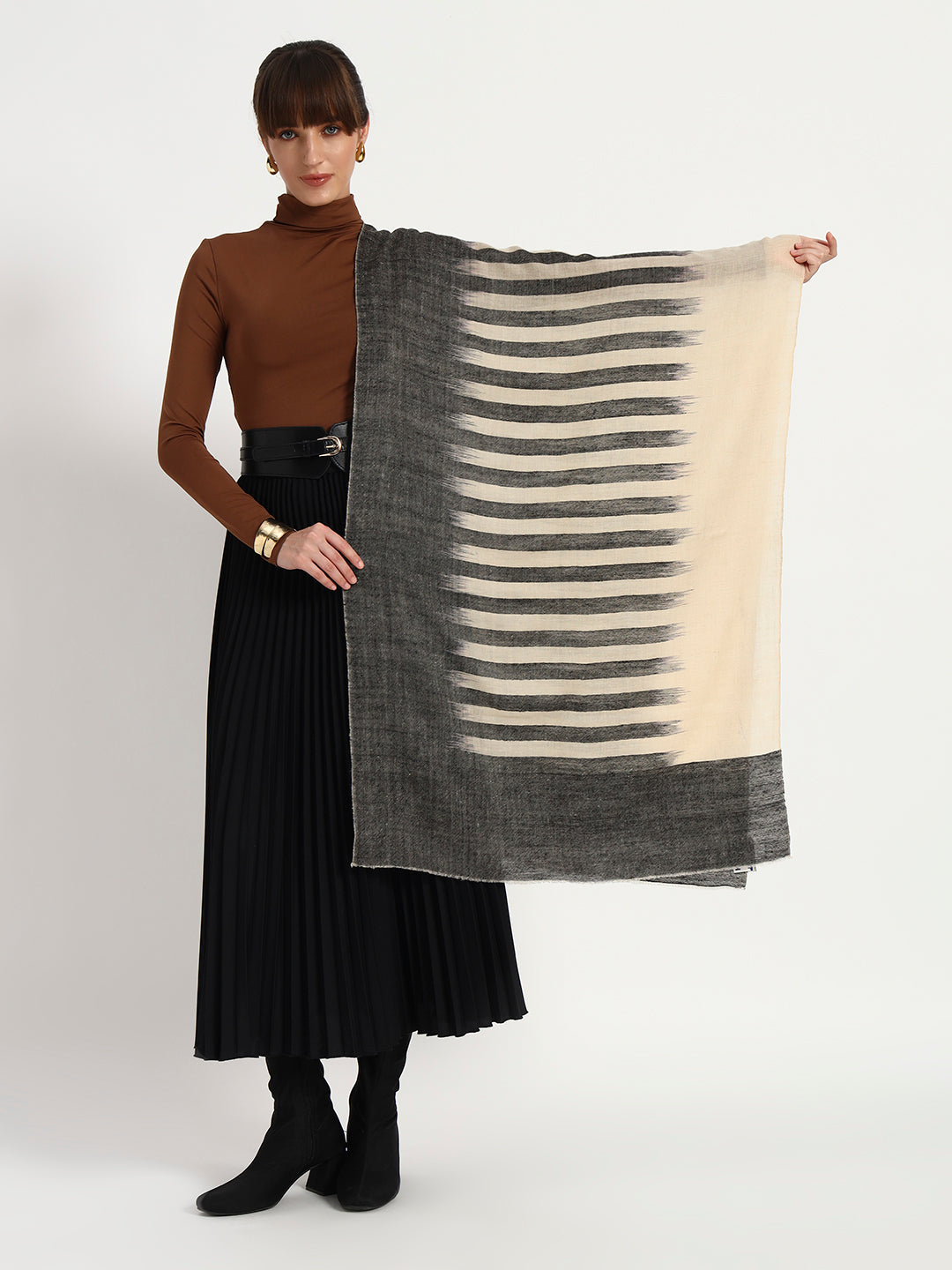 Handcrafted Pashmina Striped Stole