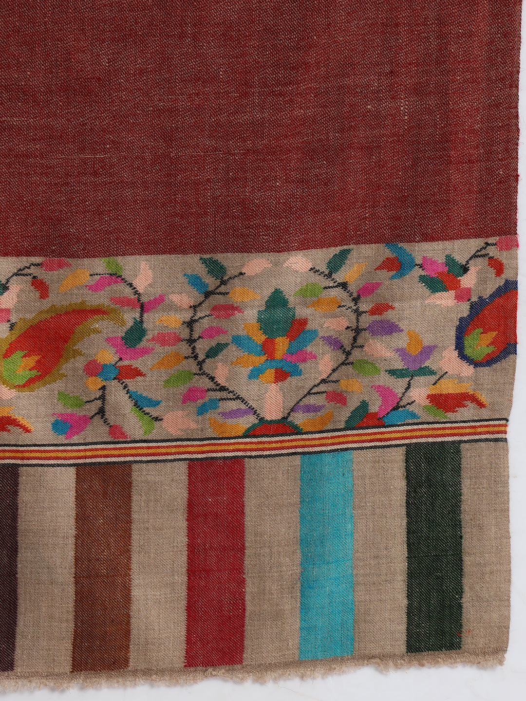 Women's Reversible Kani Palla Handcrafted Pashmina Stole