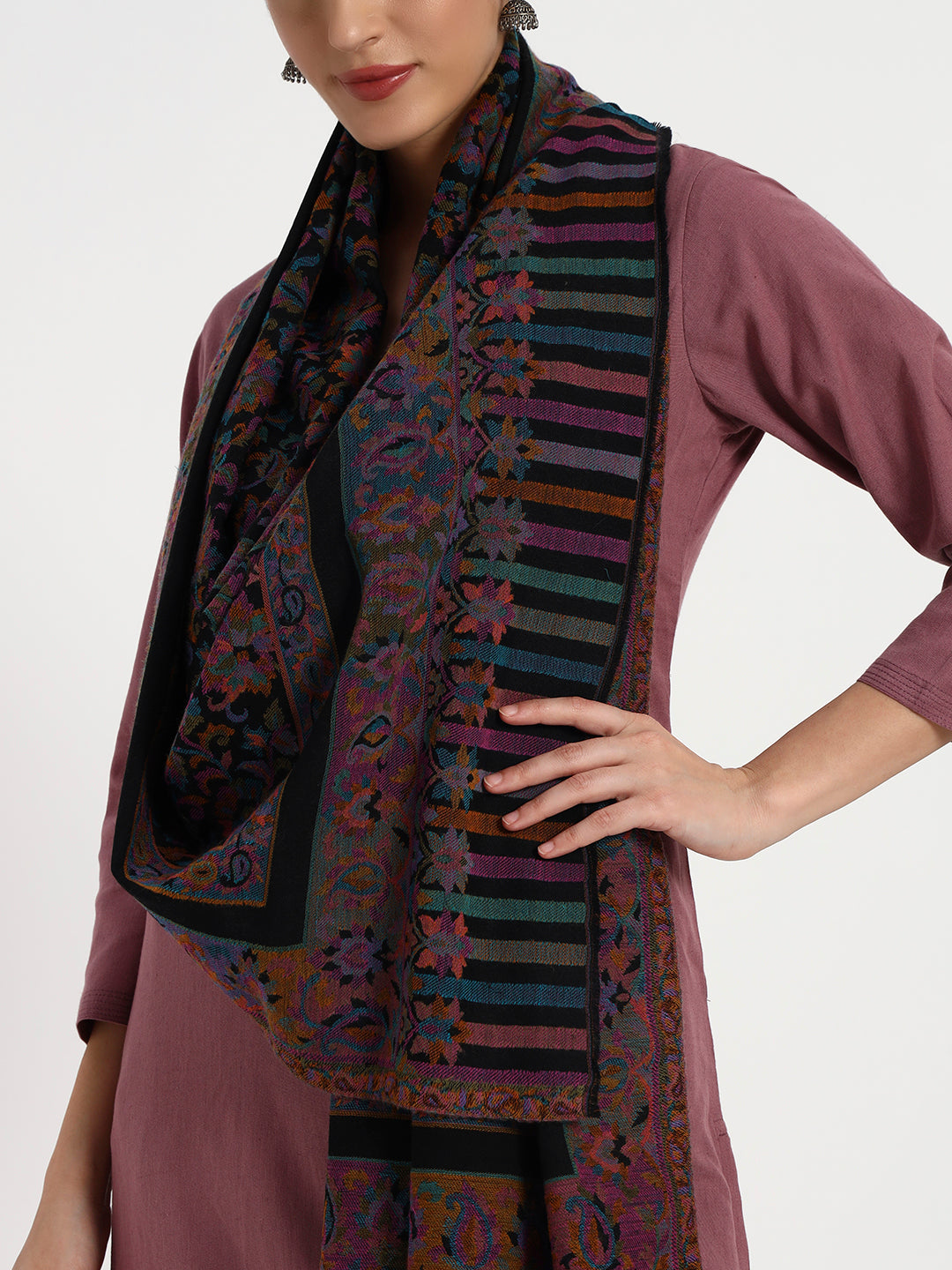 Women's Elegant Wool Kani Jamawar Stole