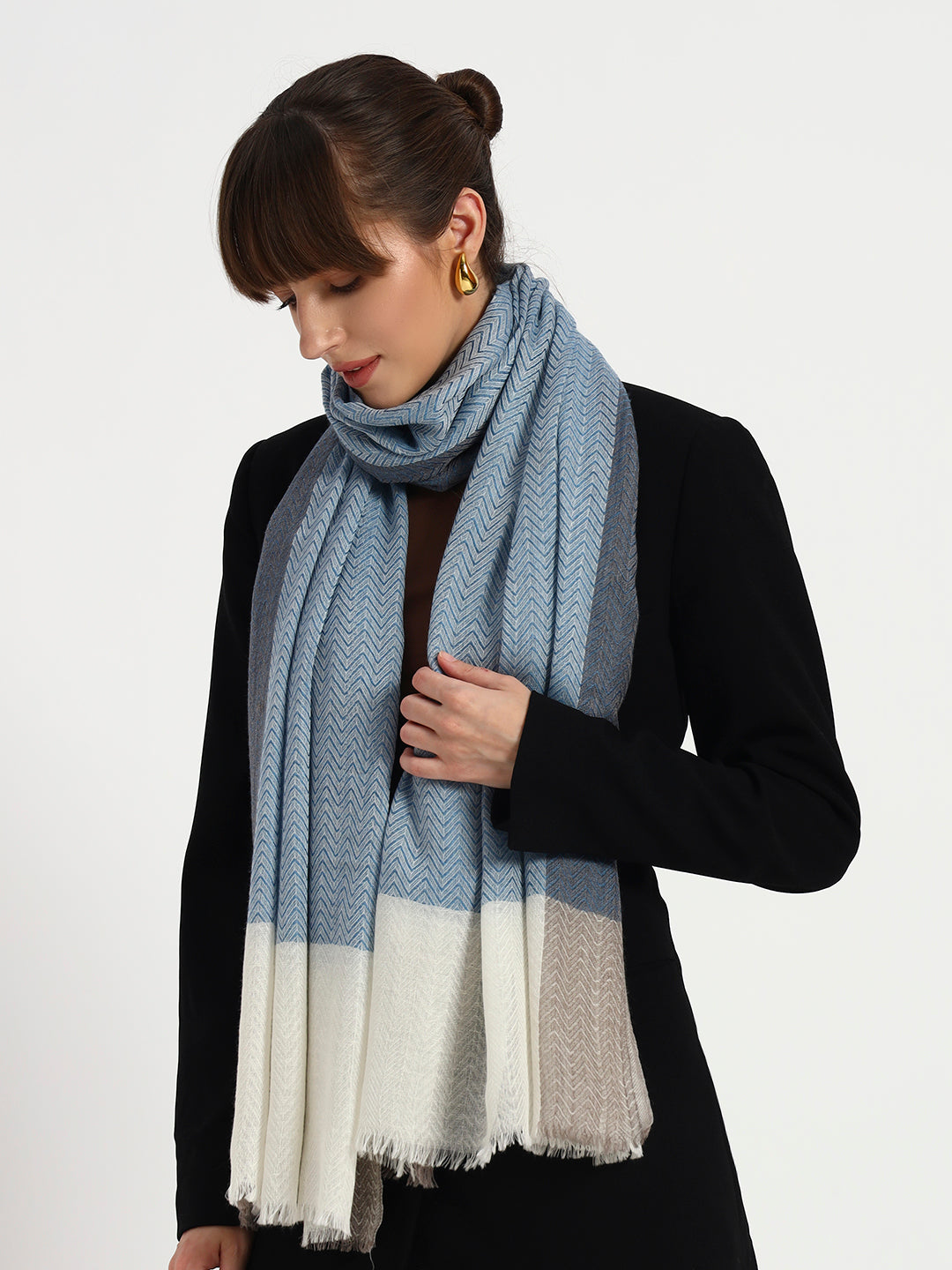 Women's Fine Wool Fishbone stole