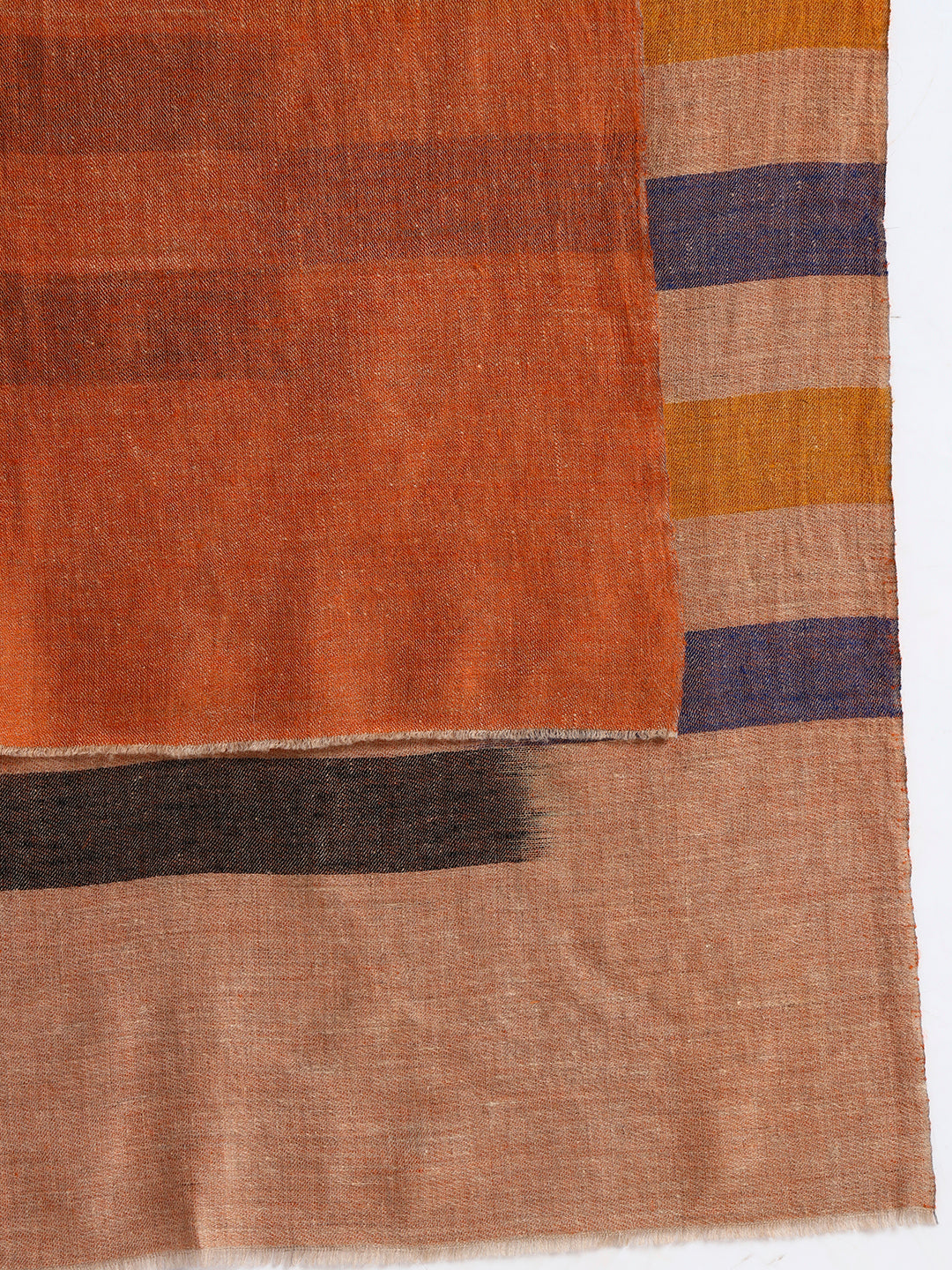 Handcrafted Pashmina Reversible Stripe Stole – 100% Pure Pashmina | Dual-Tone Luxury from Kashmir