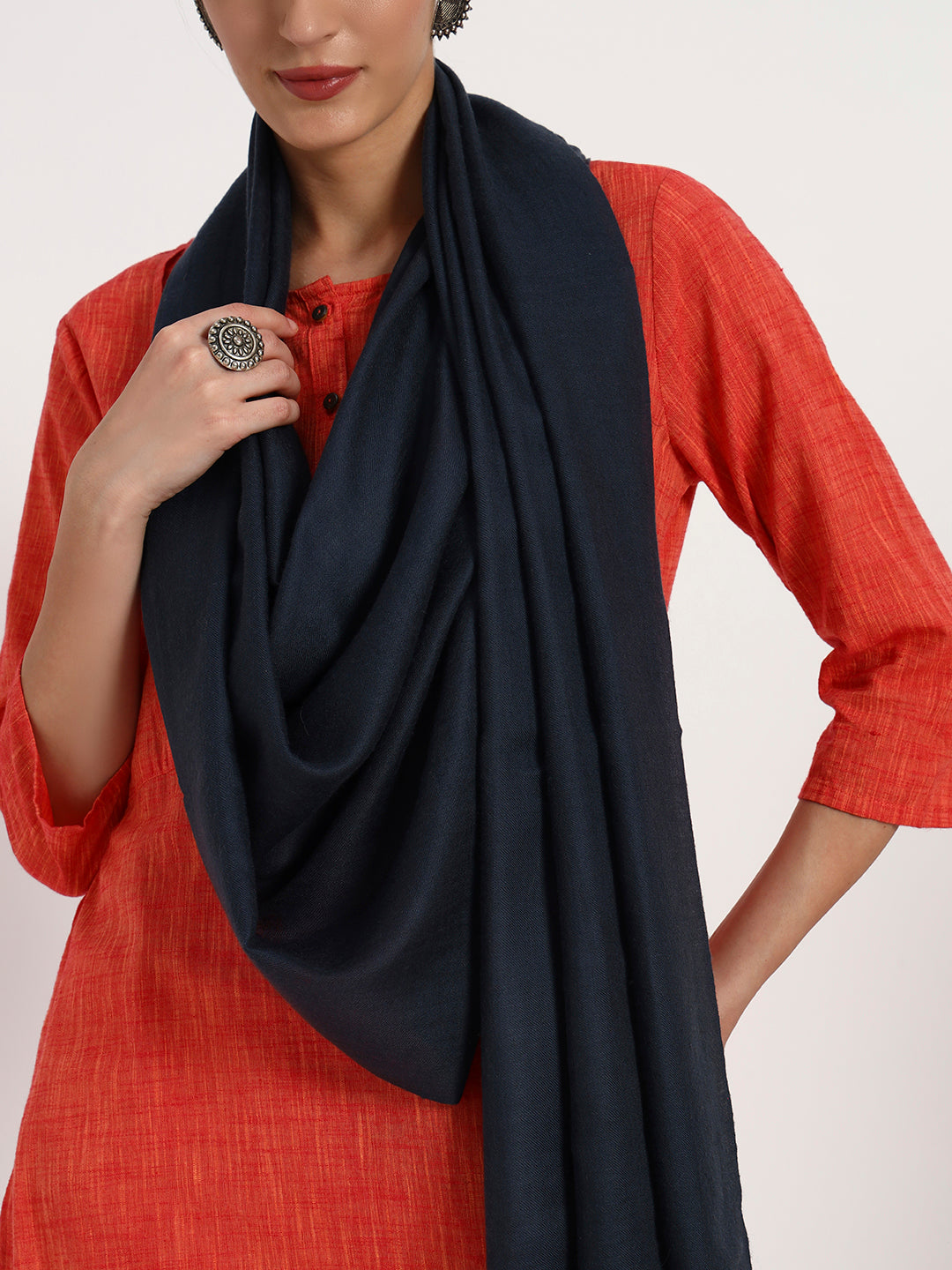 Women's Handcrafted Pashmina Plain Stole