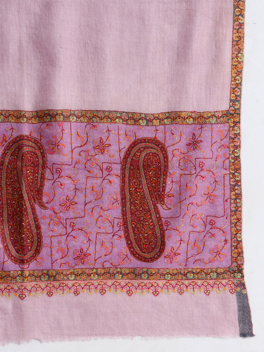 Handcrafted Pashmina Sozni Palladaar Stole for Women