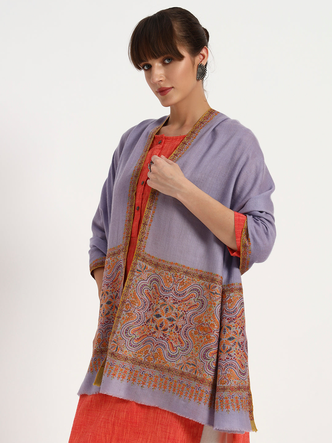 Handcrafted Pashmina Sozni Palladaar Stole