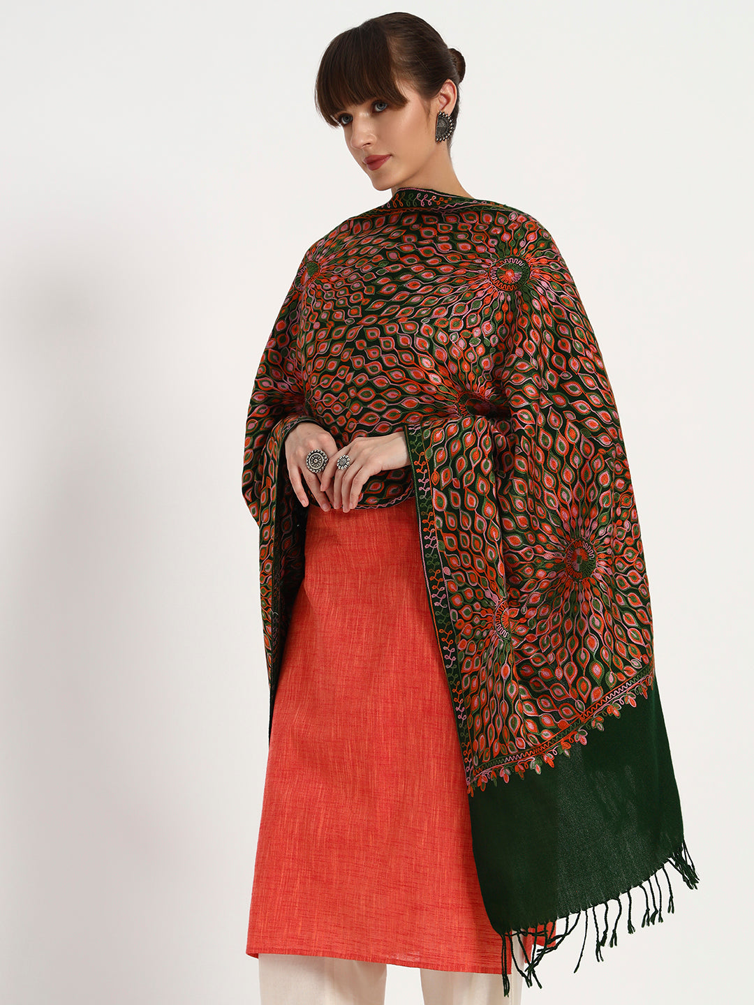 Women's Wool Ari Jamawar Sunflower Stole