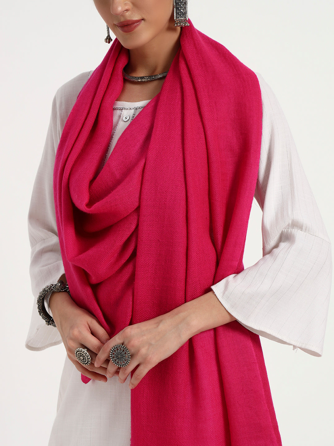 Women's Knitted Wool Blend Stole