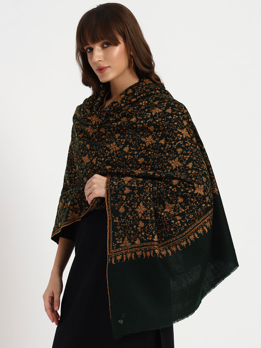 Women's Handcrafted Pashmina Sozni Jaal Shawl