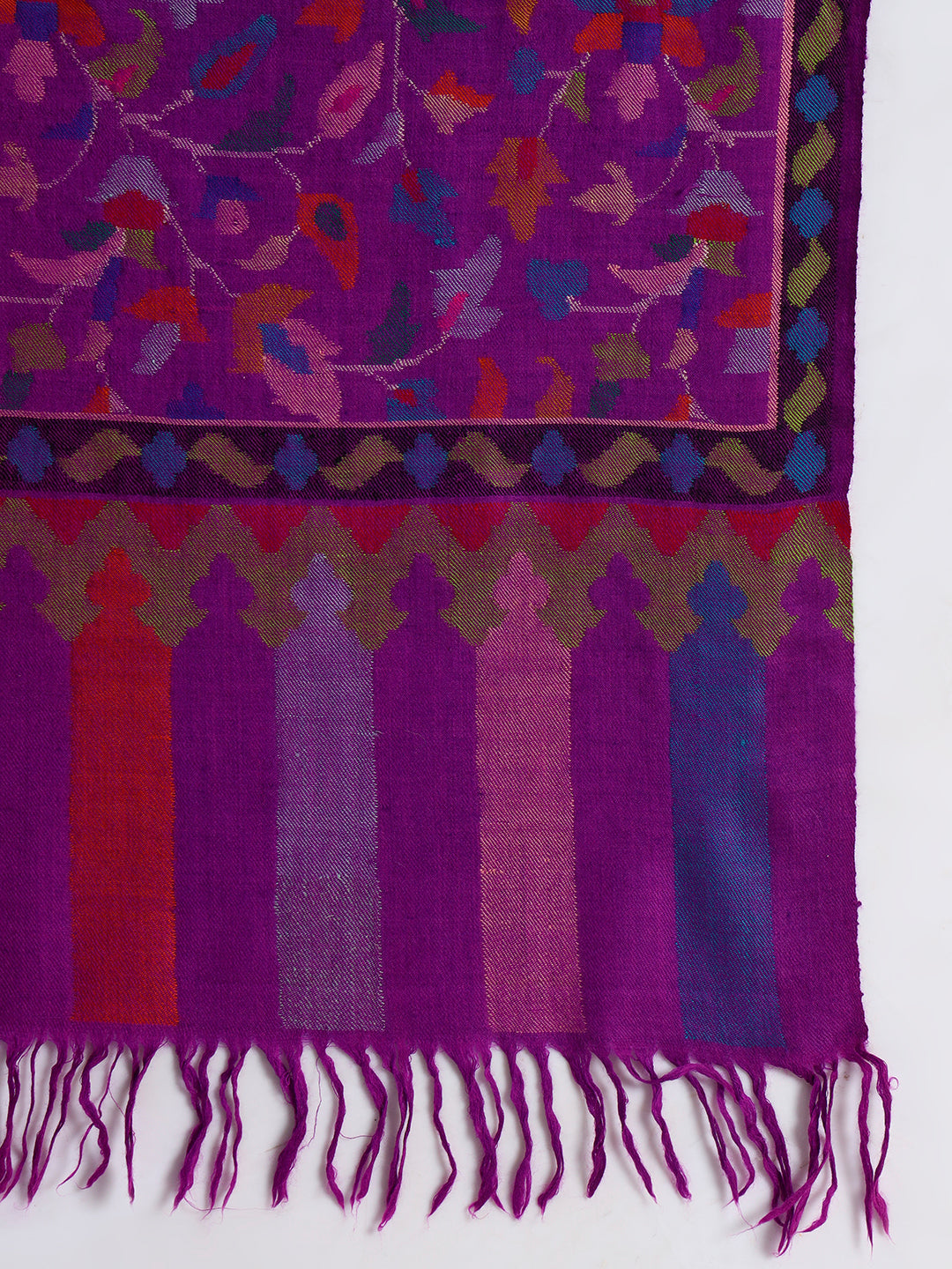 Women's Handcrafted Pashmina Kani Jamawar Shawl