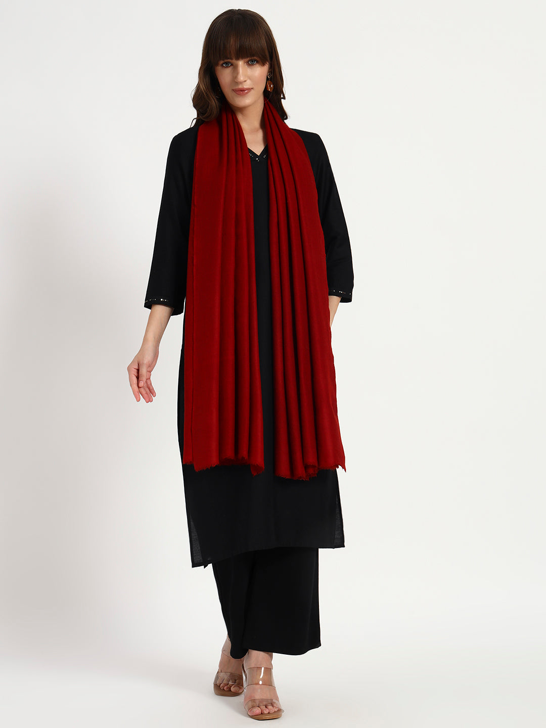 Women's Handcrafted Plain Pashmina Shawl
