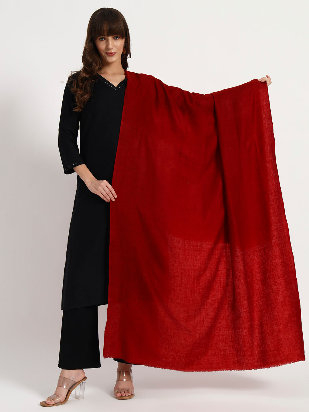 Women's Handcrafted Plain Pashmina Shawl