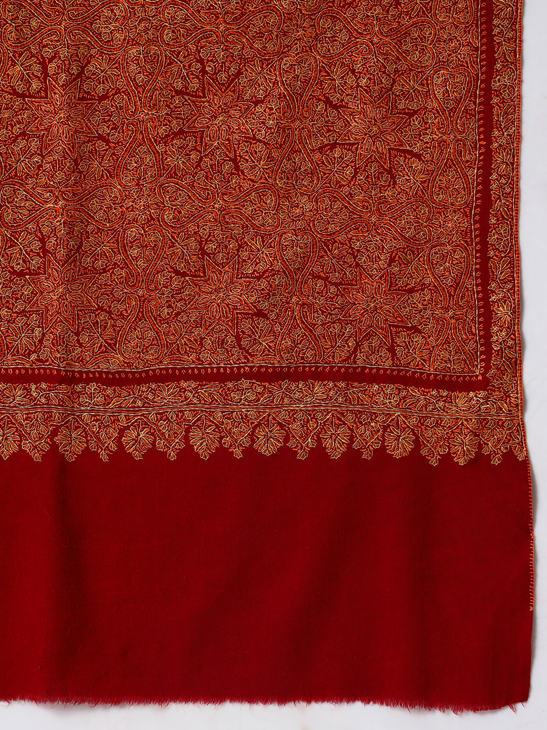 Women’s Sozni Jamawar Hand Embroidered Shawl – 100% Fine Wool | Timeless Kashmiri Craftsmanship
