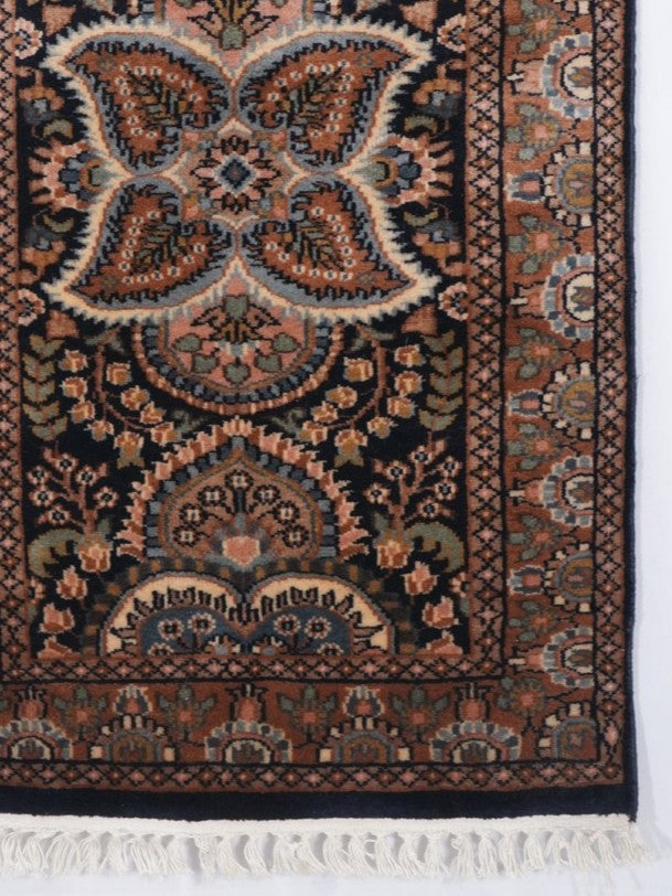 Authentic Persian Hand-Knotted Carpet Runner 2×8 ft | Wool & Silk Rug | Made in Kashmir