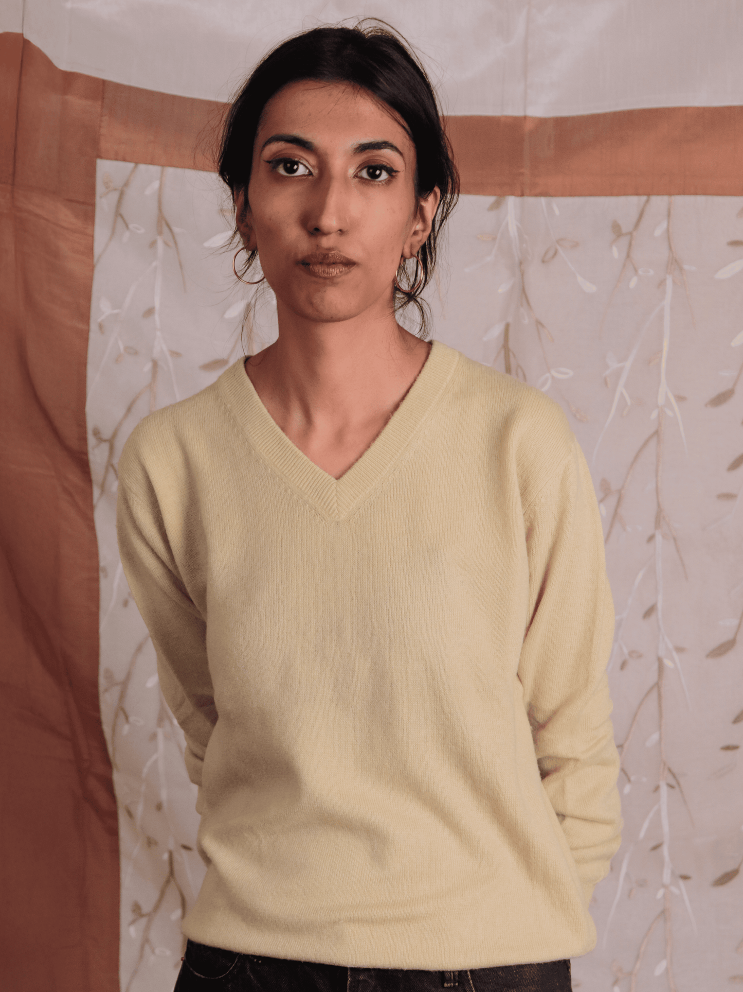 Classic Plain Sweater | V - Neck | Women