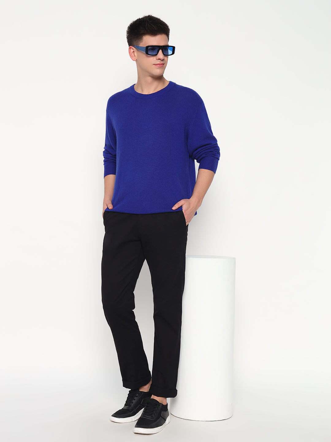 Men's Cashmere Round Sweater