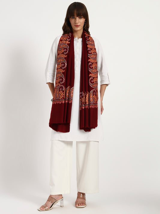 Handcrafted Pashmina Sozni Dordaar Shawl