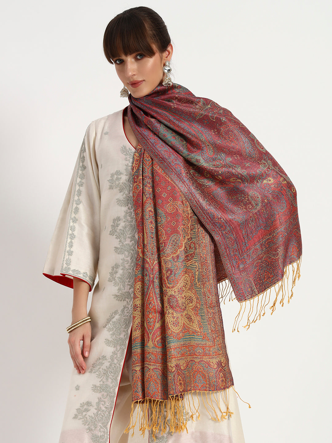 Women's reversible silk stole