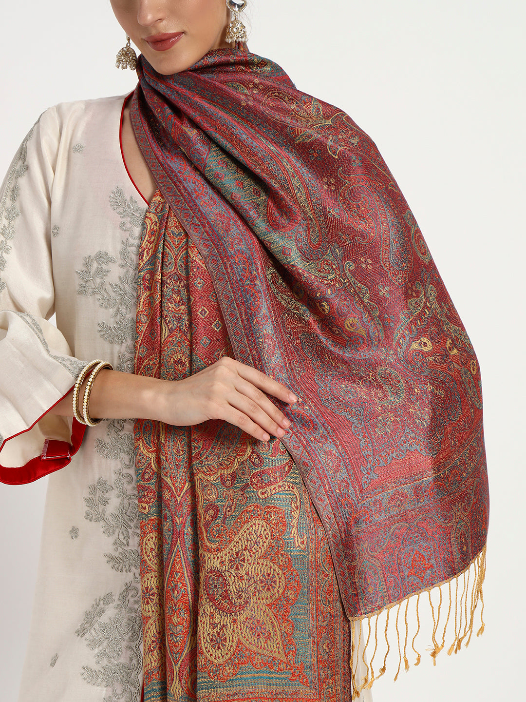 Women's reversible silk stole