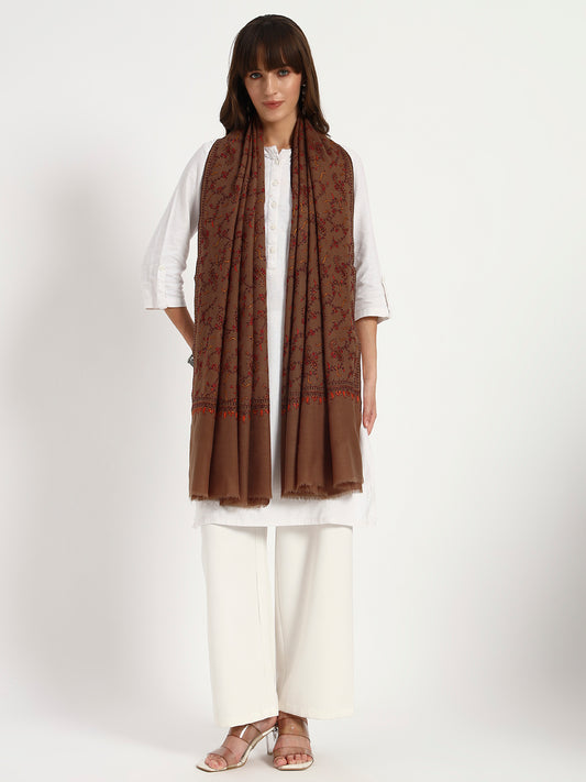 Women's Fine Wool Sozni Jaal Shawl