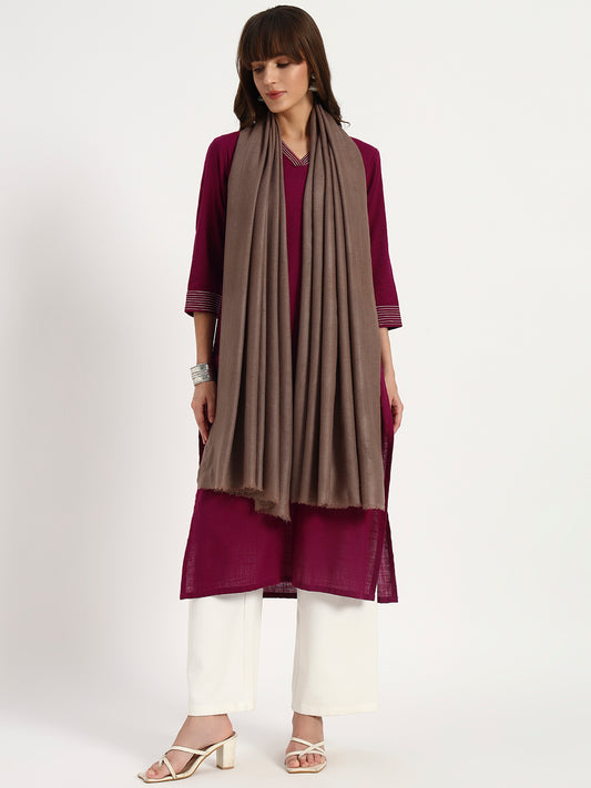 Handcrafted Pashmina Plain Shawl – 100% Pure Pashmina | Minimalist Luxury from Kashmir