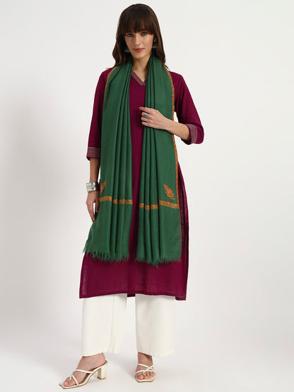 Women's handcrafted Pashmina Sozni Hashidaar Shawl