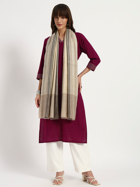 Handcrafted Pashmina Check Shawl