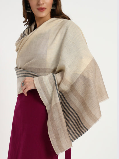 Handcrafted Pashmina Check Shawl