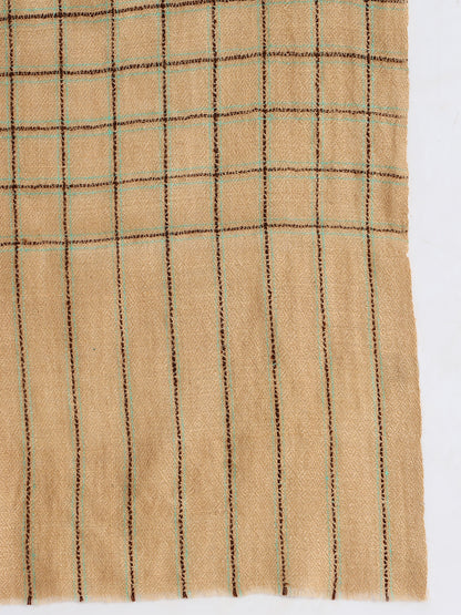 Handcrafted 100% Pashmina Check Stole