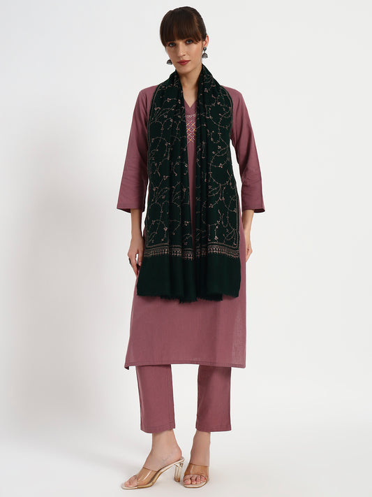 Women's Handcrafted Pashmina Sozni Jaal Stole