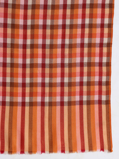 Fine Wool Check Stole – 100% Soft Wool | Classic Checks, Effortless Style
