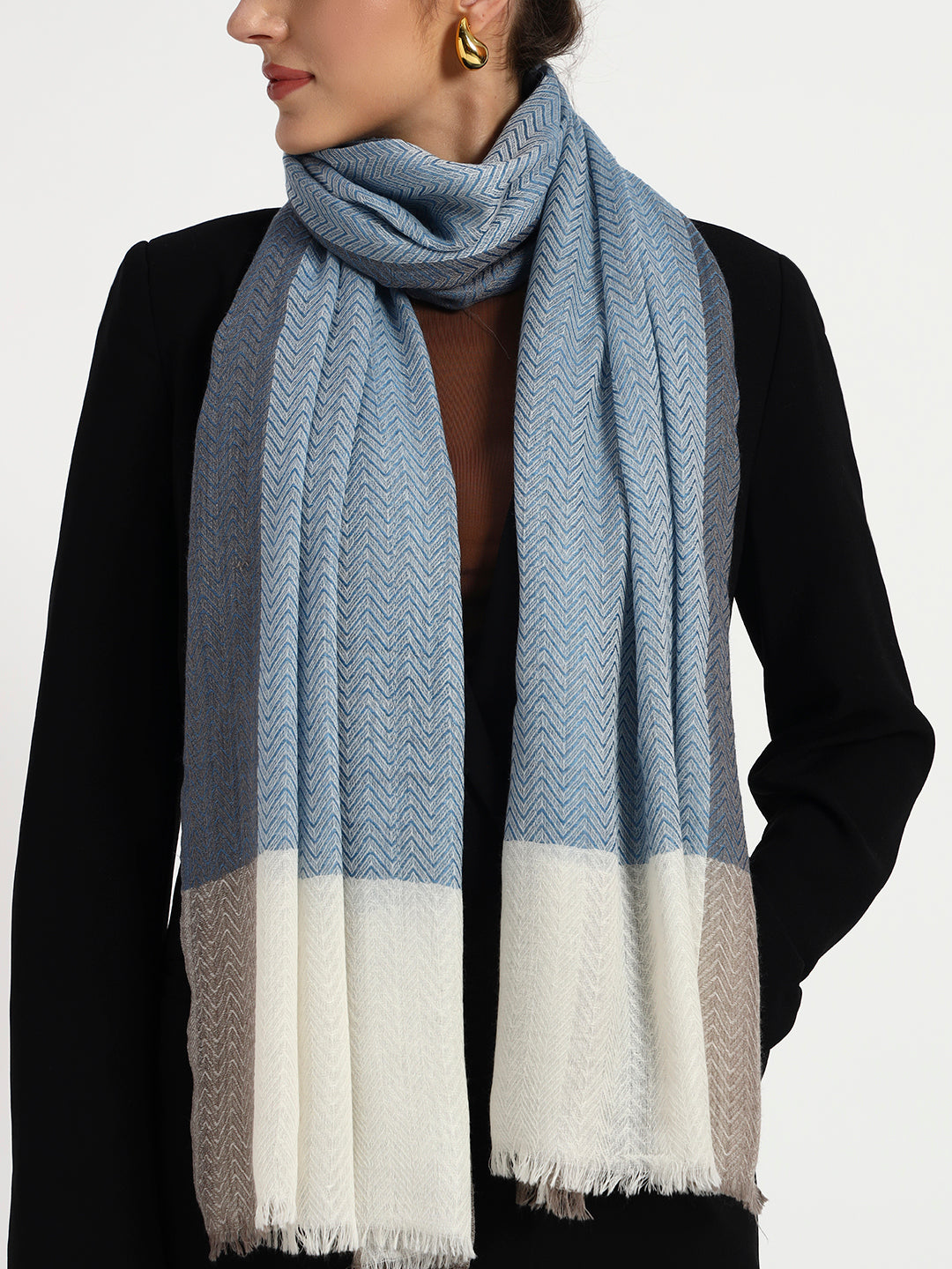 Women's Fine Wool Fishbone stole