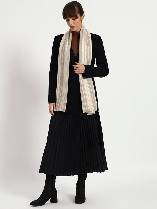 Handcrafted 4-Ply Striped Pashmina Scarf