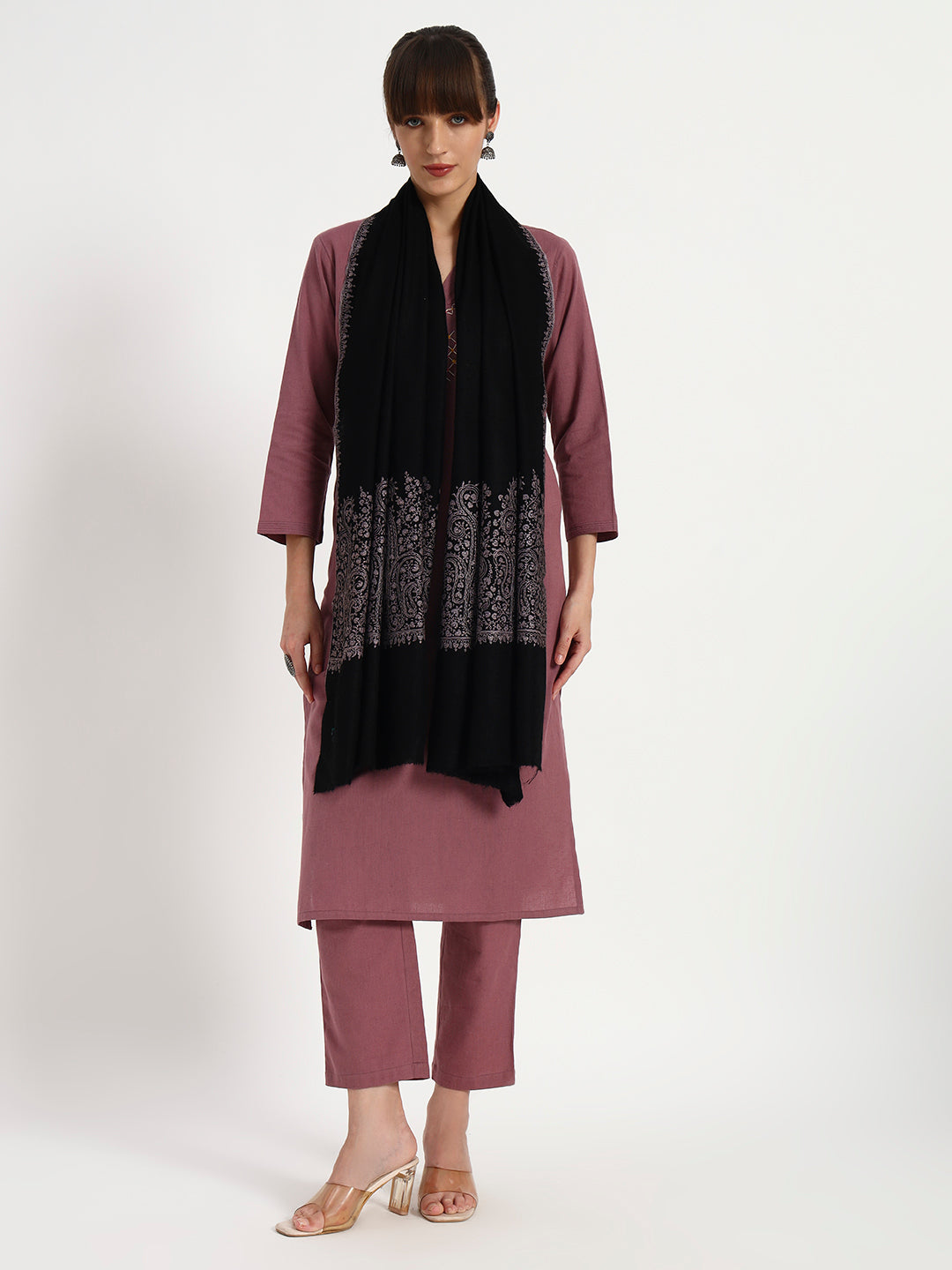 Women's Handcrafted Pashmina Sozni Palladaar Stole