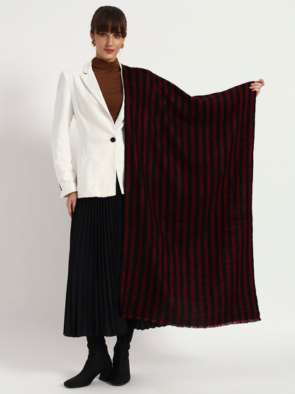 Handcrafted 4-Ply Striped Pashmina Stole