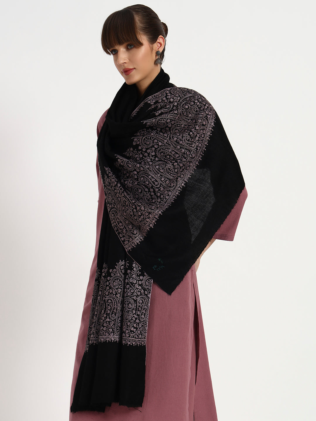 Women's Handcrafted Pashmina Sozni Palladaar Stole