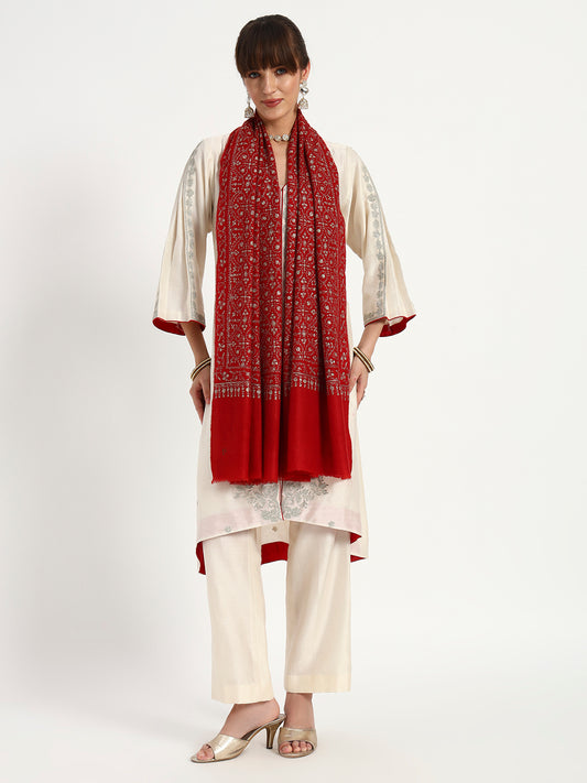 Handcrafted Pashmina Sozni Jaal Stole 