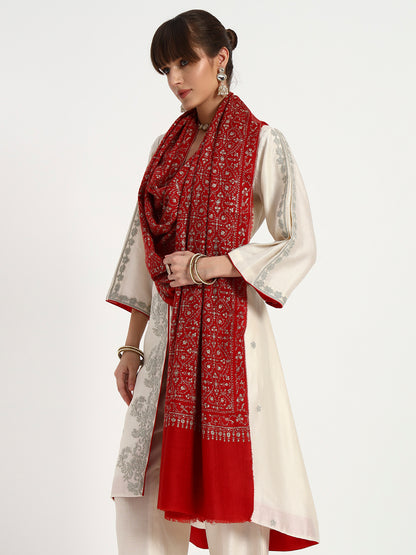 Handcrafted Pashmina Sozni Jaal Stole 