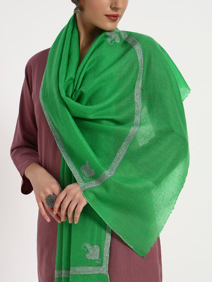 Women's Handcrafted Pashmina Sozni Hashidaar Stole