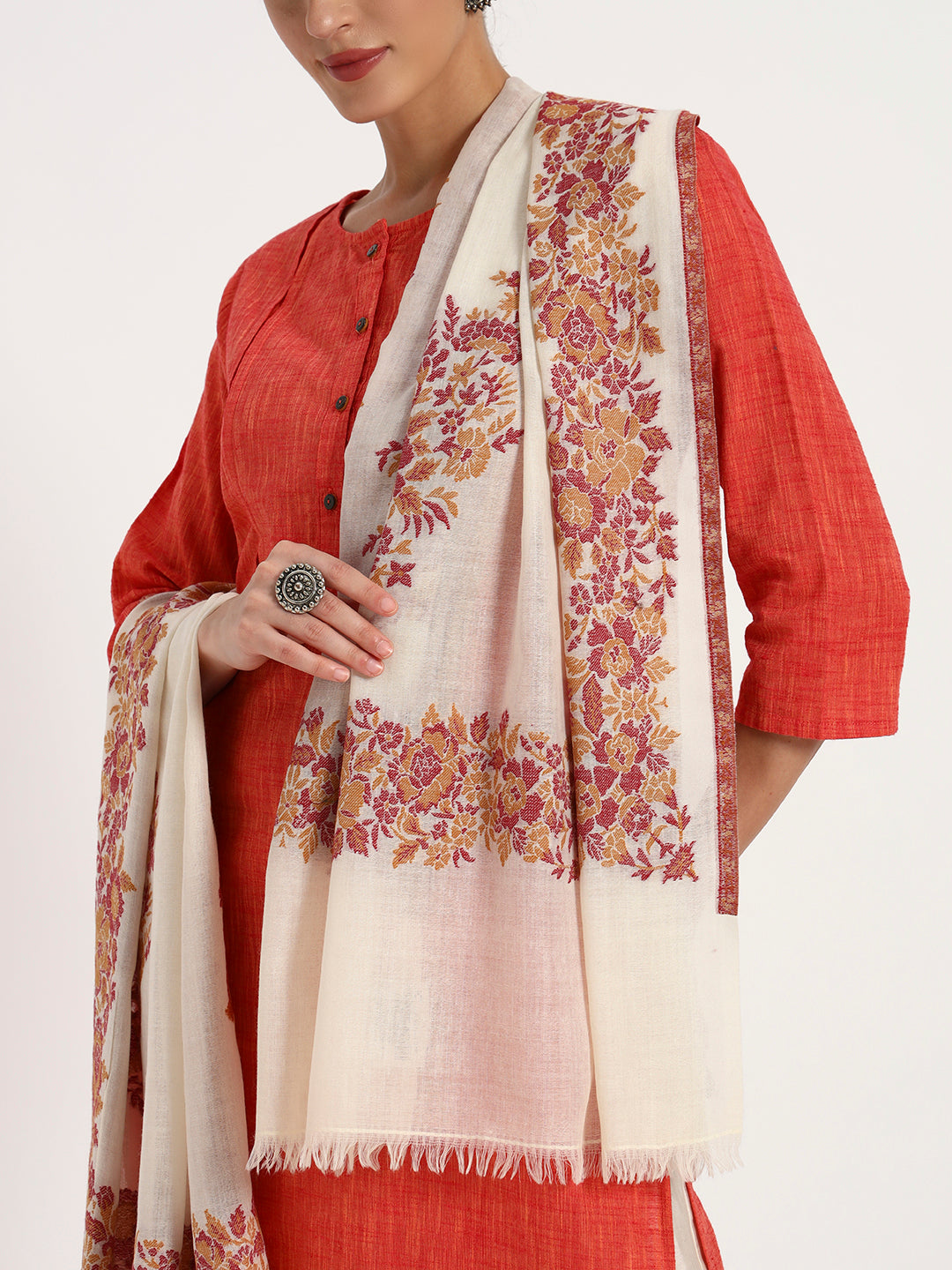 Women's Premium Fine Wool Kani Dordaar Stole
