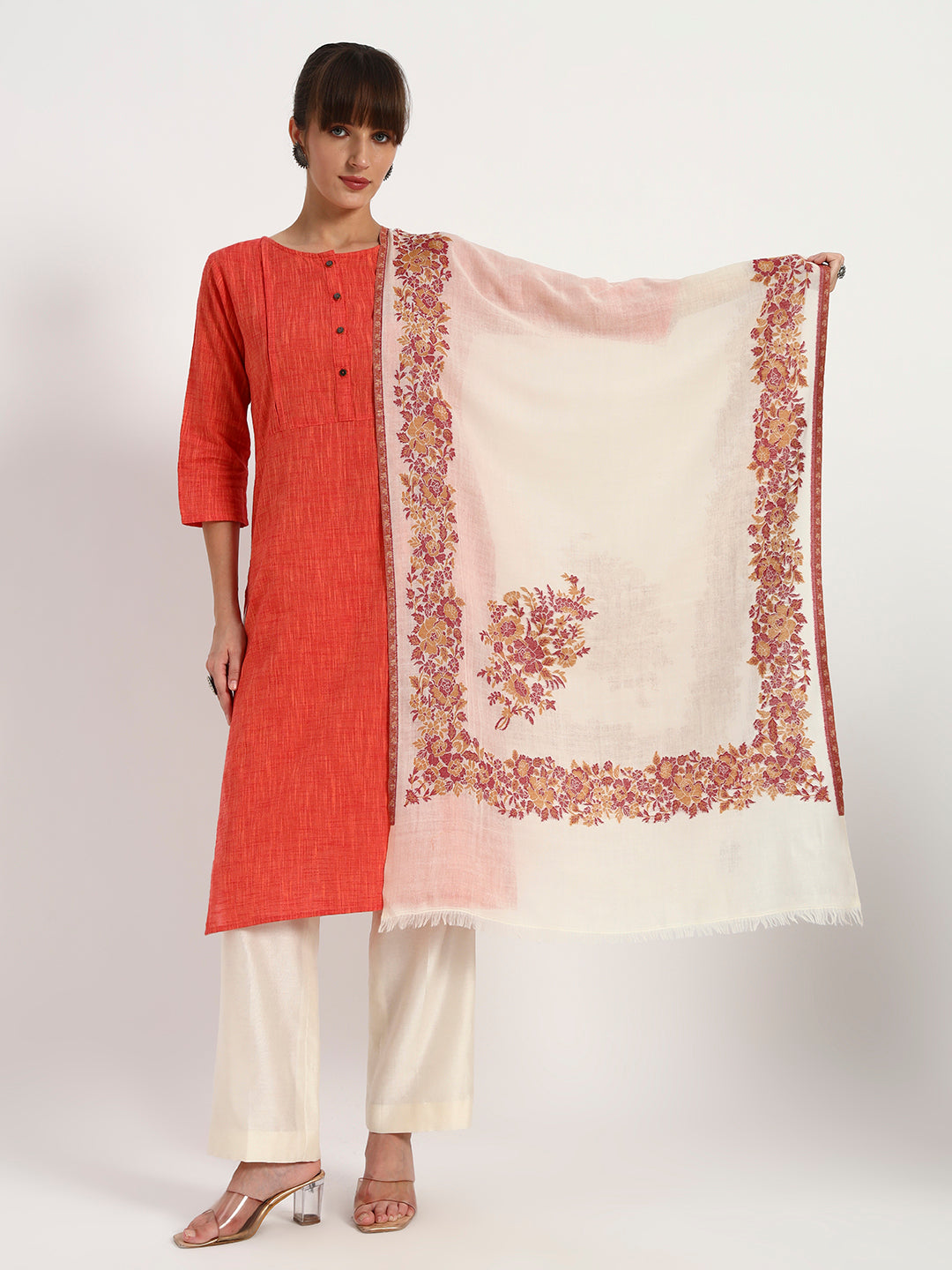 Women's Premium Fine Wool Kani Dordaar Stole