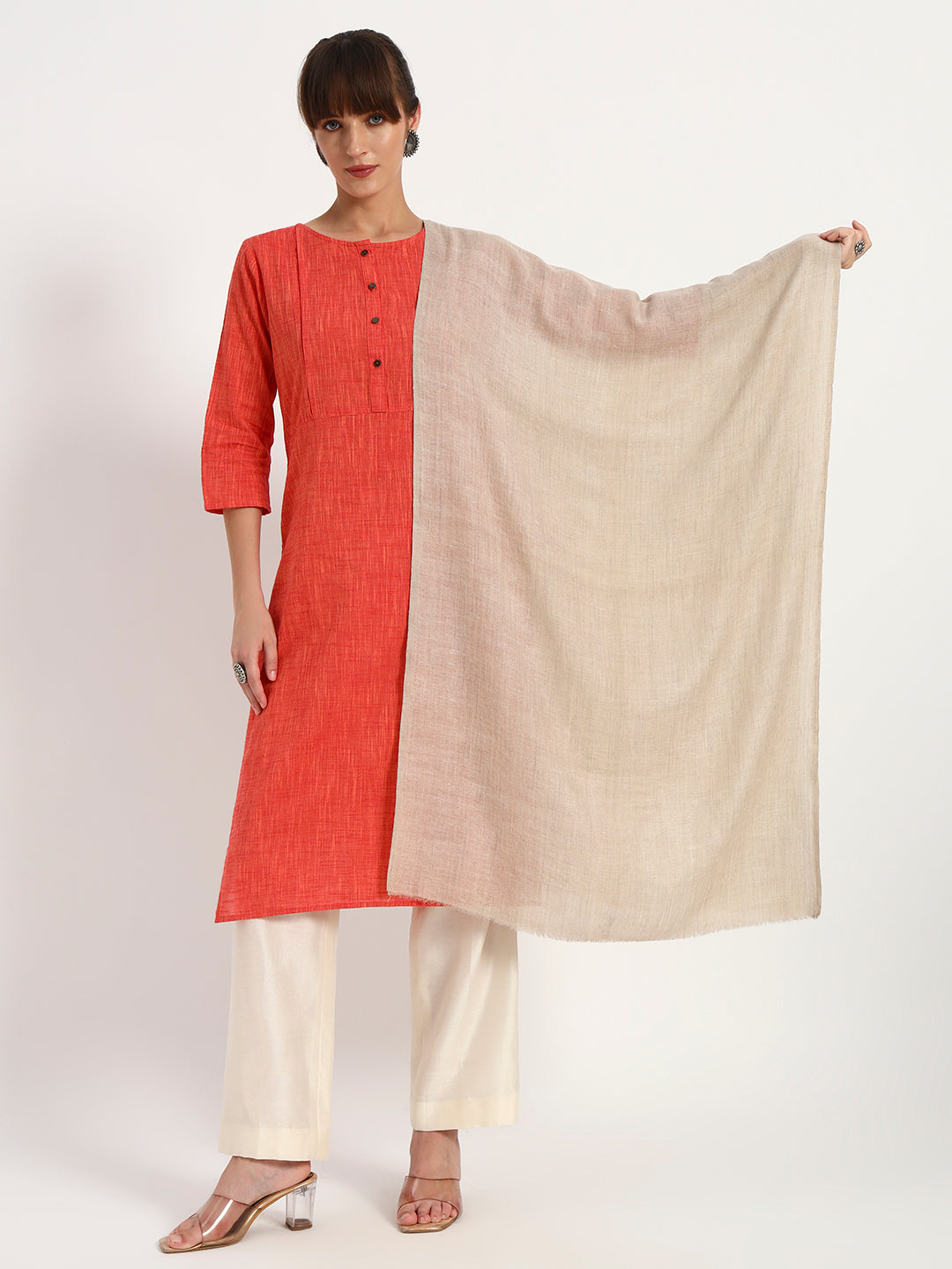 Handcrafted Plain Pashmina Stole