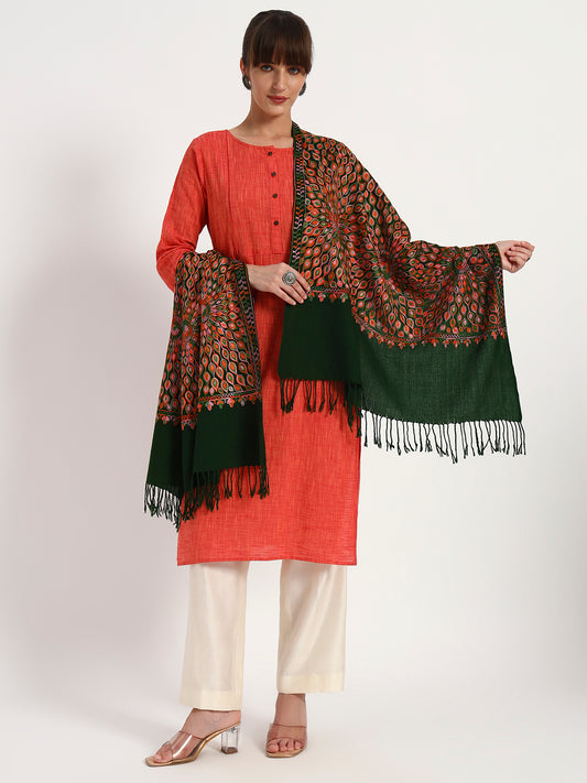 Women's Wool Ari Jamawar Sunflower Stole