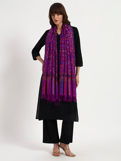 Women's Handcrafted Pashmina Kani Jamawar Shawl