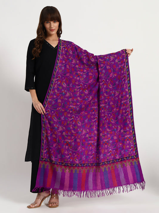 Women's Handcrafted Pashmina Kani Jamawar Shawl