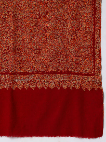 Women’s Sozni Jamawar Hand Embroidered Shawl – 100% Fine Wool | Timeless Kashmiri Craftsmanship